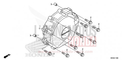 COUVERCLE DE GENERATEUR C.A. (CBR1000RR-EXCEPT 2MA/S) CBR1000SG de 2016